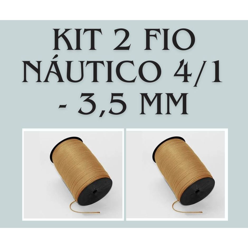 KIT 2 Cordão Fio Náutico 4/1 - 3,5 mm - 100% Polipropileno - 1 Kg GEOTEX em Oferta na Shopee