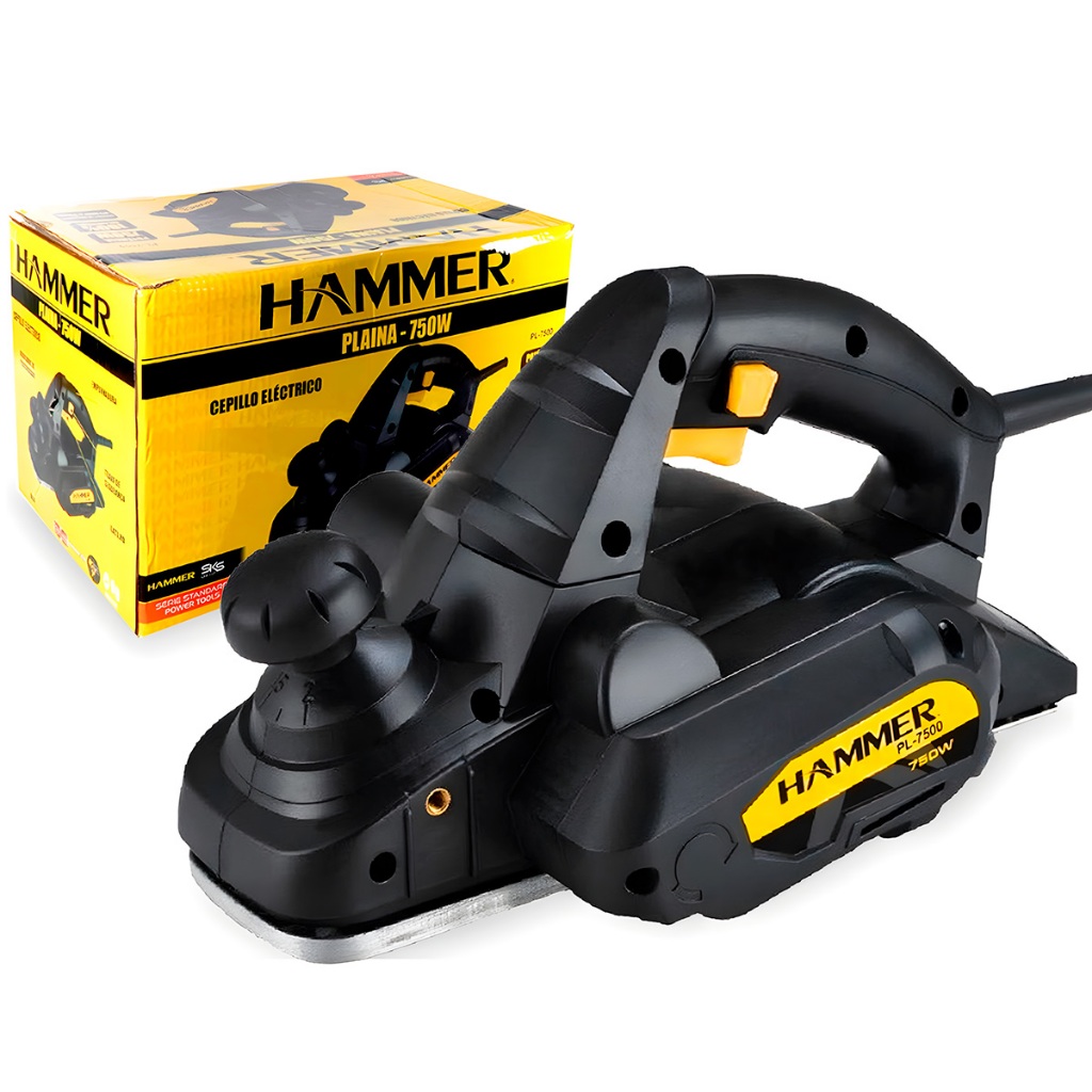 Plaina Elétrica 100% Rolamentada Para Madeira 750w Profissional Hammer Preto em Oferta na Shopee