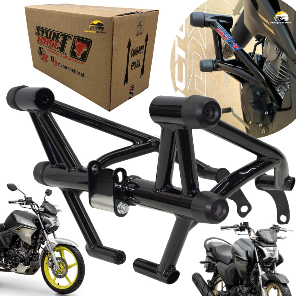 Protetor Stunt Race YBR 150 factor / dx 2025 em diante slider proteção motor e carenagem