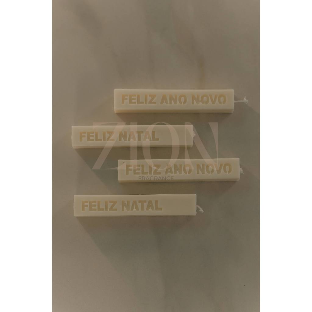 Vela Decoração de Natal Vela Feliz Natal Vela para Castiçal Natalina Vela Ano Novo