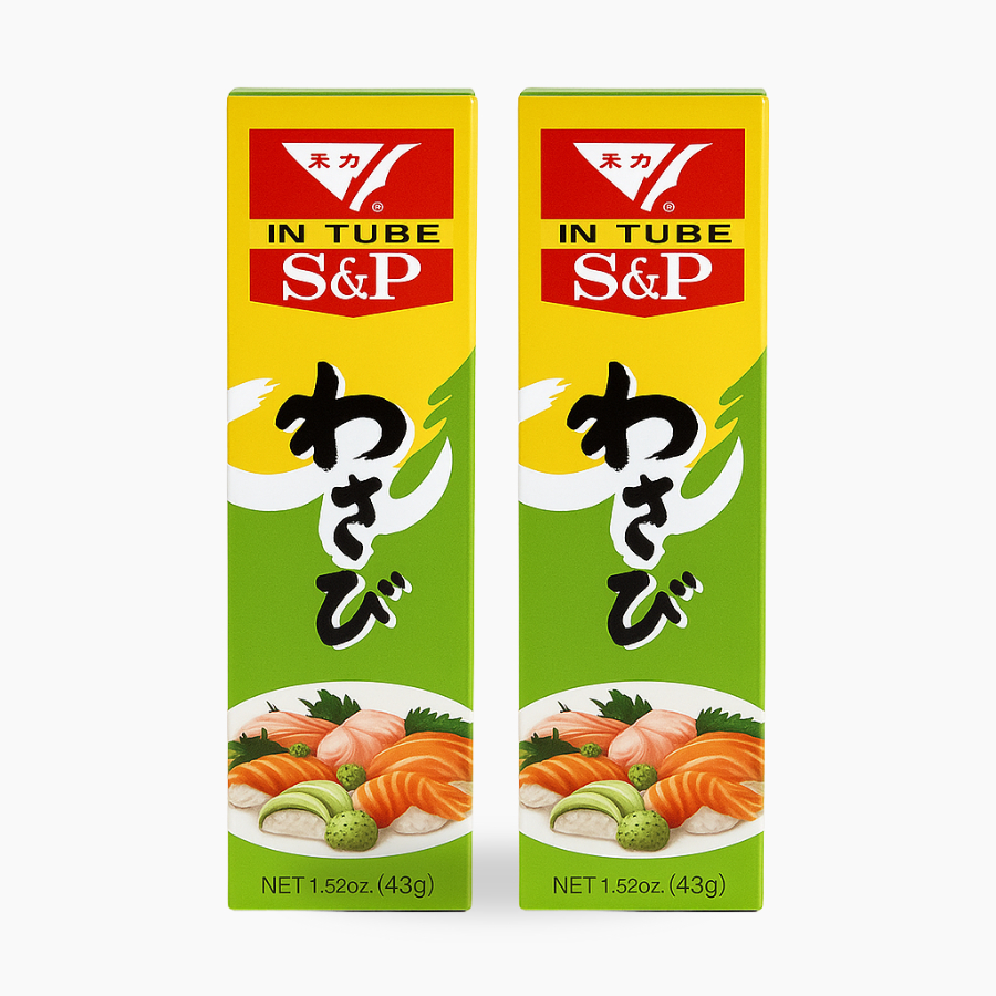 kit 2 Wasabi em Pasta 43g Pronta para Consumo – Picante, Cremoso e Ideal para Sushi e Sashimi