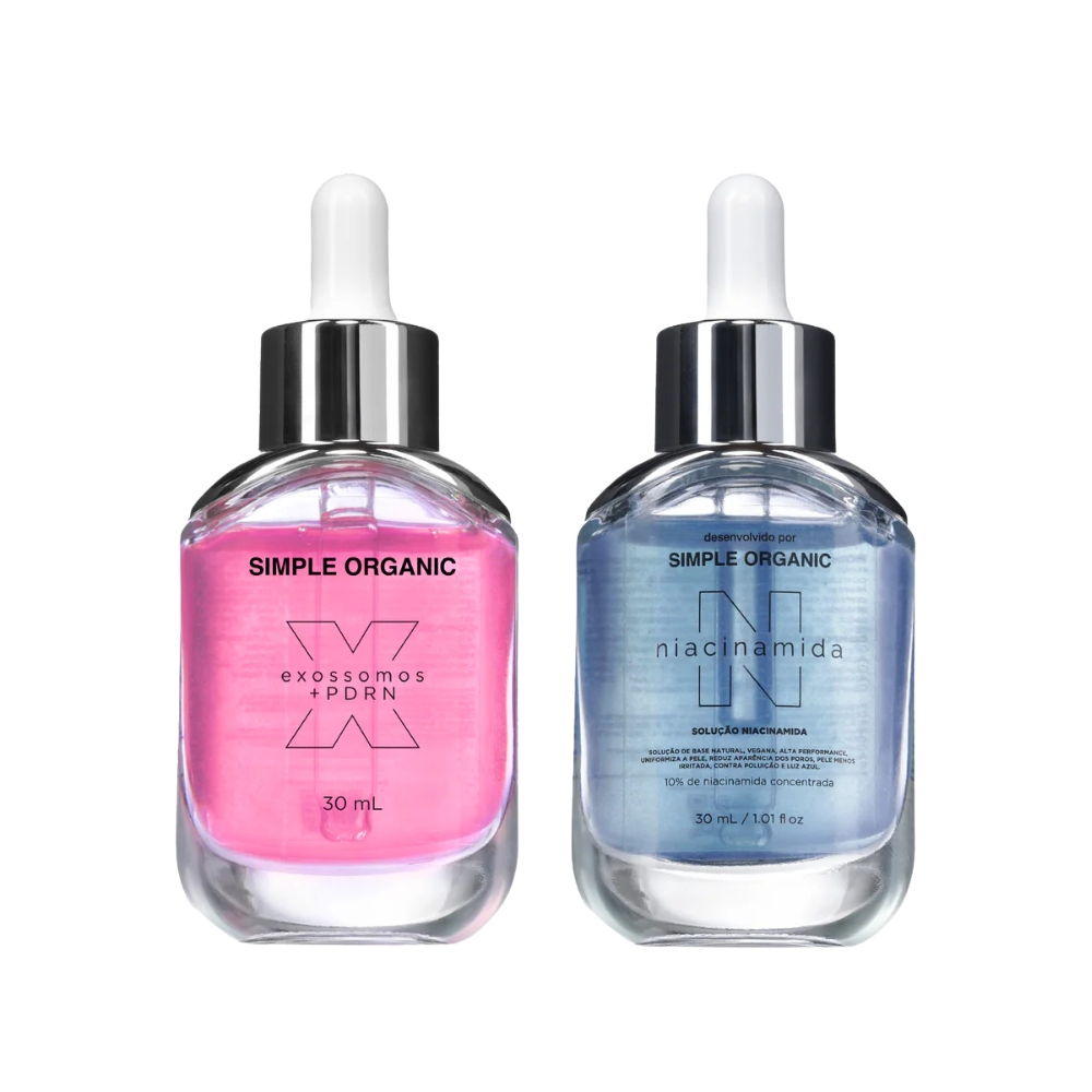 Kit Sérum Solução PDRN + Sérum Solução Facial Niacinamida Simple Organic em Oferta na Shopee