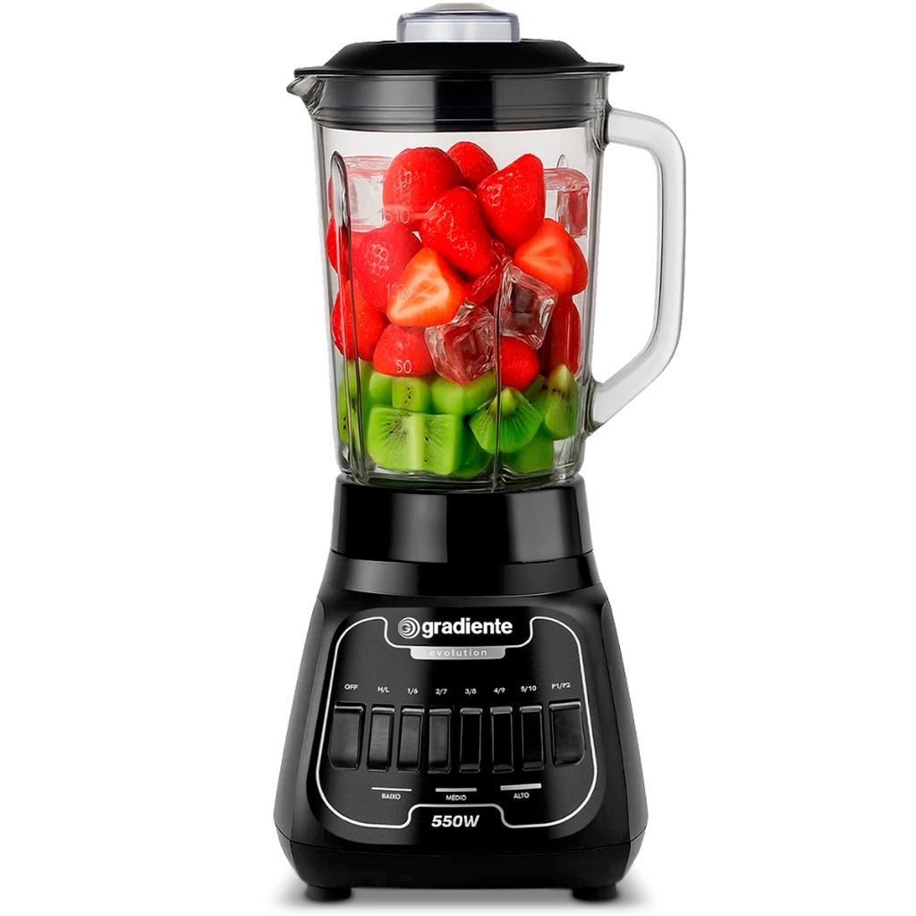 Liquidificador Pglq600 Evolution Jarra De Vidro 1,75 L Potência De 550w C/ 12 Velocidades Gradiente