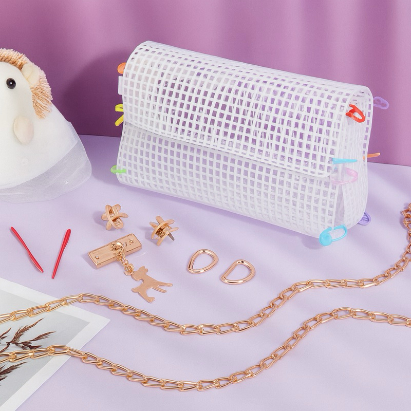 kit de malha chenille para bolsa crochê - vários modelos em Oferta na Shopee