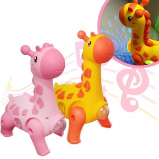 Brinquedo Girafa Elétrico Com Som Luz Movimento Bebê Interativo Promoção Selva Animal em Oferta na Shopee