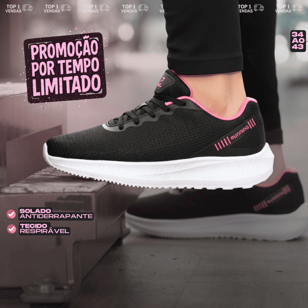 Tênis Esportivo Unissex Masculino Feminino Academia Dia Dia Confortável Acessível - Oferta Relâmpago