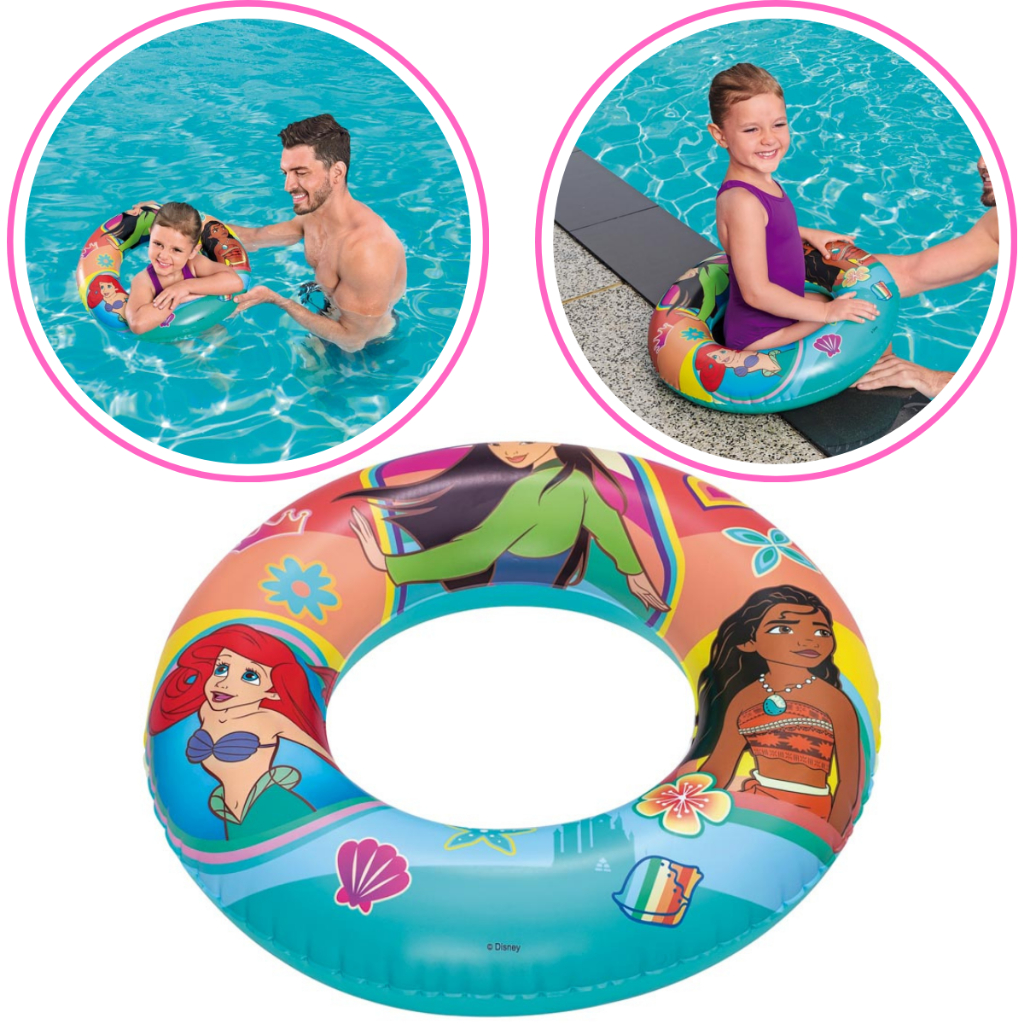 Boia Redonda Infantil Cintura Princesas Disney Boia Inflavel Piscina Praia Proteção Criança