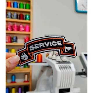 Patch Bordado Service - acampamento