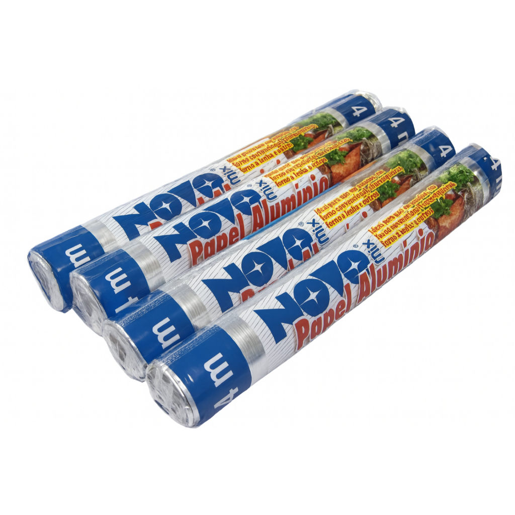 Papel Alumínio Em Rolo Novo Mix 4,0metros (30/45cm)