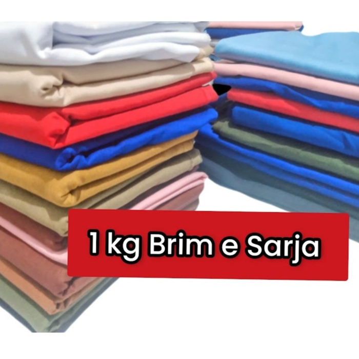 1 kg retalhos Brim e sarja  grandes varias cores roupas, artesanatos, patchwork em Oferta na Shopee