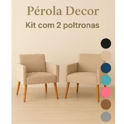 Kit Poltrona Decorativa Moderna: Onde Comprar | BuscaProdutos