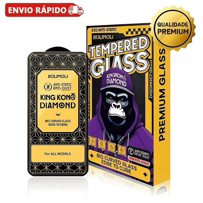 Película de Vidro Temperado 3D Premium King Kong Diamond para iPhone 16/17 em Oferta na Shopee