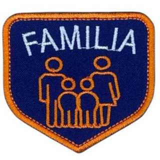 Patch Família Bordado - 2 filhos