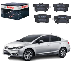 Jogo Pastilha Traseira New Civic 2007 08 09 10 11 12 13 2014