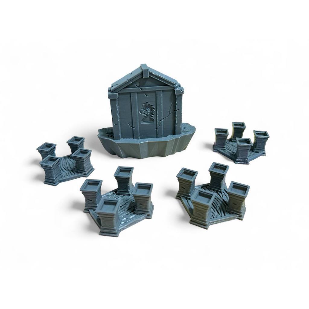 Clank Catacombs - Portão e Pilares - Escultura 3D em Oferta na Shopee