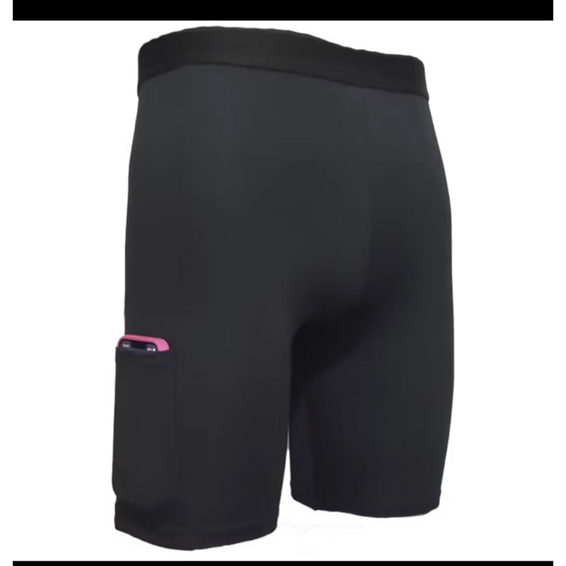 Bermuda térmica COM BOLSO masculina segunda pele compressão proteção uv anti assaduras em Oferta na Shopee