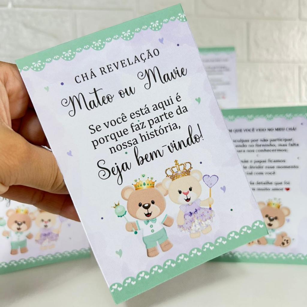 Centro de mesa agradecimento personalizado plaquinha decoração para festas e chá de bebe revelação ursinho verde e lilas
