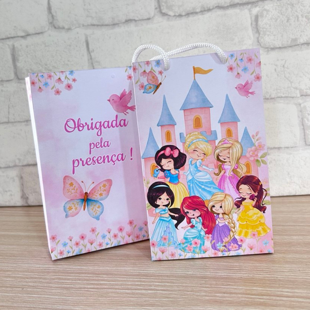 Sacolinhas Princesas baby-Personalizadas no tema  para festas-PEGUE E MONTE-ENVIO EM 24HS