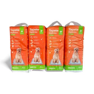 Kit Tapete Higienico Cítrico Meau Pet 80x60 Cães Super Absorvente Com Camada Extra em Oferta na Shopee
