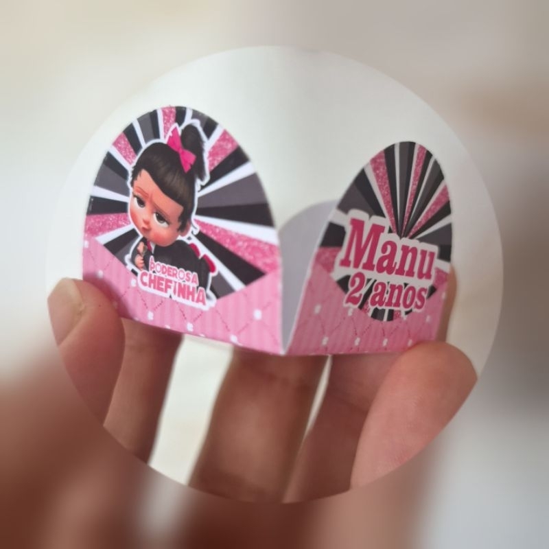 50, 100 Forminhas Personalizadas para doces festas aniversário Lembrancinhas - Poderosa Chefinha