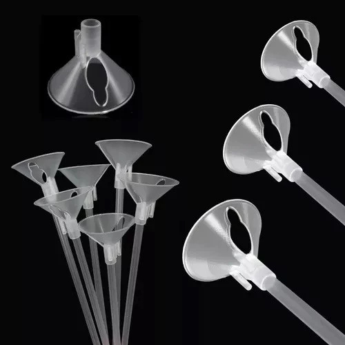 20 Varetas Cristal Transparente 30cm Suporte Balão Bexigas Ou Balão Metalizado