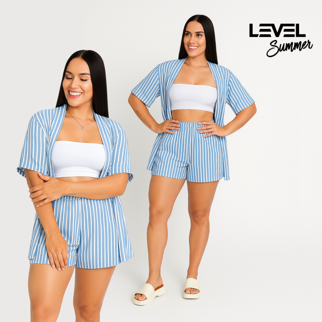 Conjunto Feminino Kimono Grécia Lançamento 2025 em Oferta na Shopee