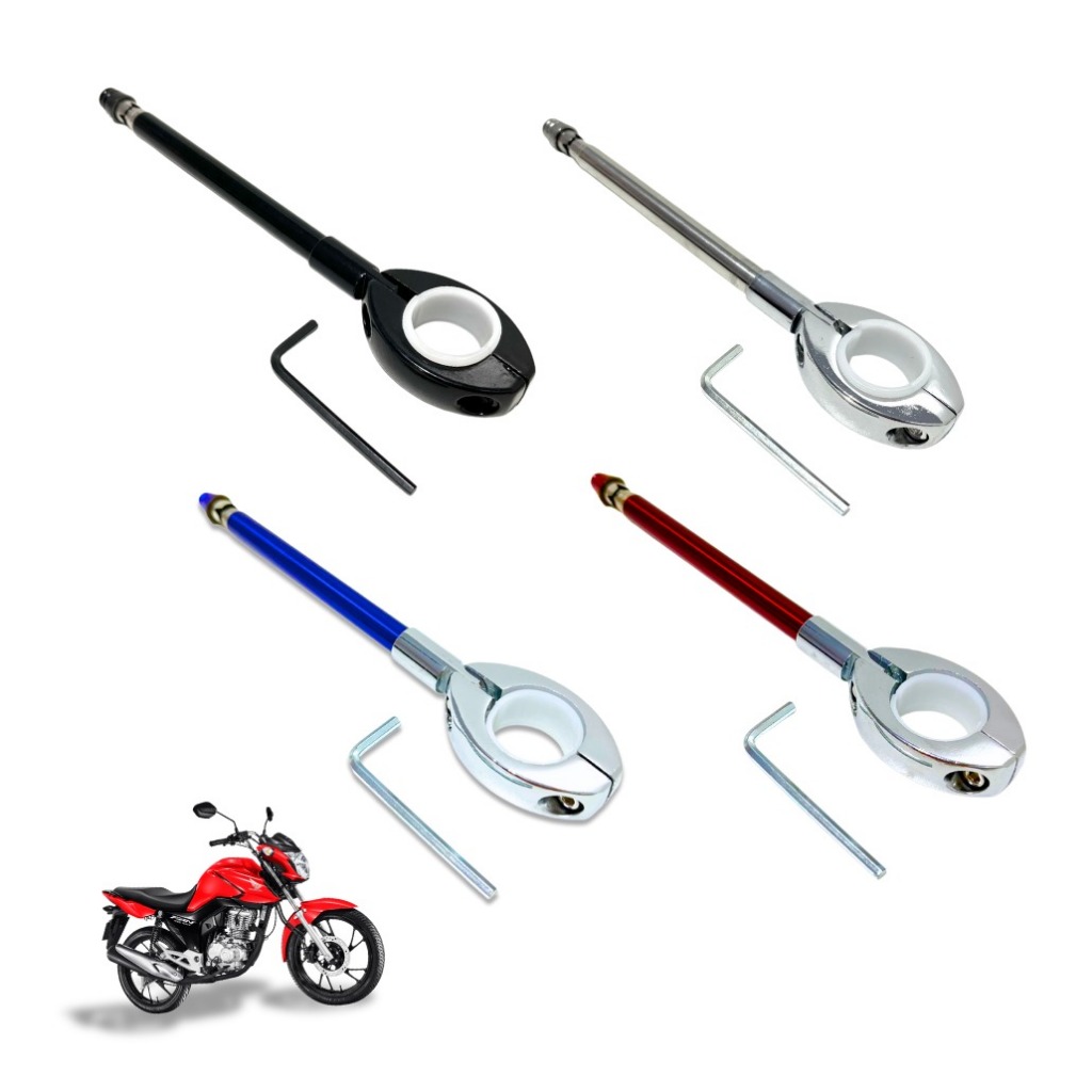 Antena Corta Linha Pipa Moto Retrátil Aço Inox Guidão em Oferta na Shopee