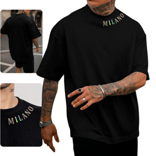 Camiseta Oversized Milano StreetWear Estampa 3D Holográfica em Alto Relevo Espelhado em Oferta na Shopee
