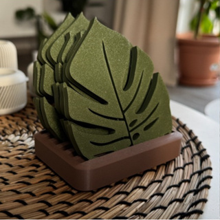 Conjunto de Porta-Copos Folha de Monstera - 7 peças em Oferta na Shopee