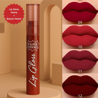 Batom Líquido Vermelho 24H Matte Escuro Longa Duração Lábios Boca Barato Maquiagem em Oferta na Shopee