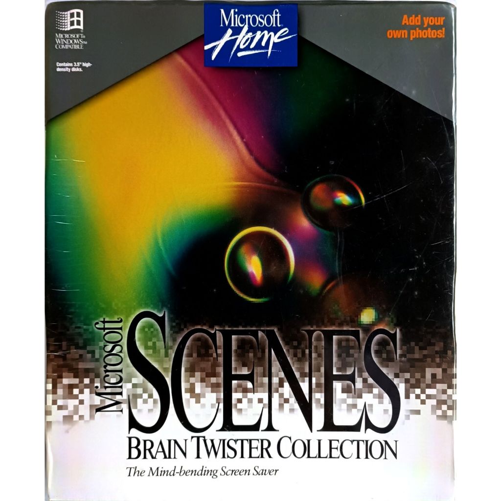 disquete microsoft scenes brain twister collection imagens lacrado 86cx