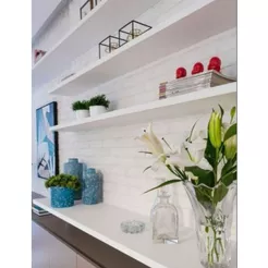 Prateleira Branca Decorativa 100% MDF 100x20 C/Suportes