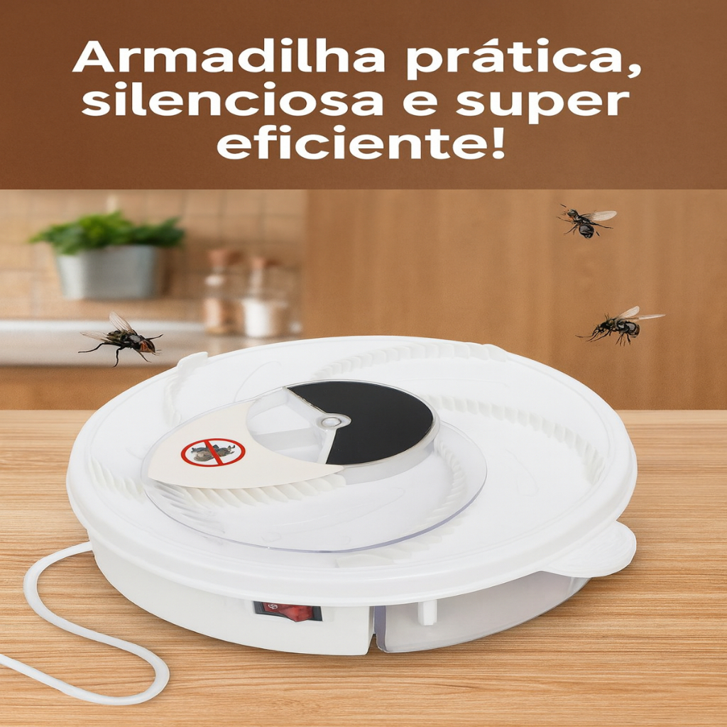 Armadilha Elétrica Captura Moscas USB Cozinha Eliminador Insetos Silenciosa 20cm Dispositivo Anti Moscas