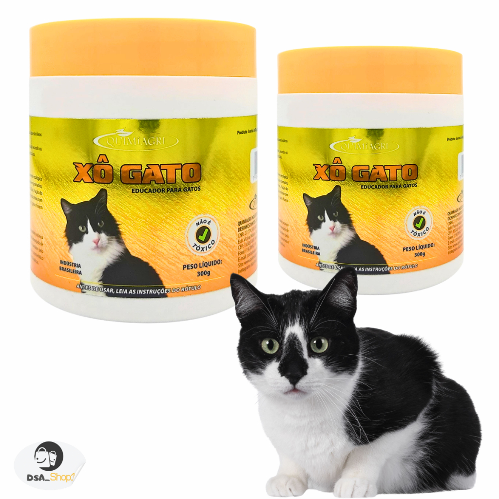Xó  Gato Granulado Repelente 300g Espanta Gato Kit C/ 2 un