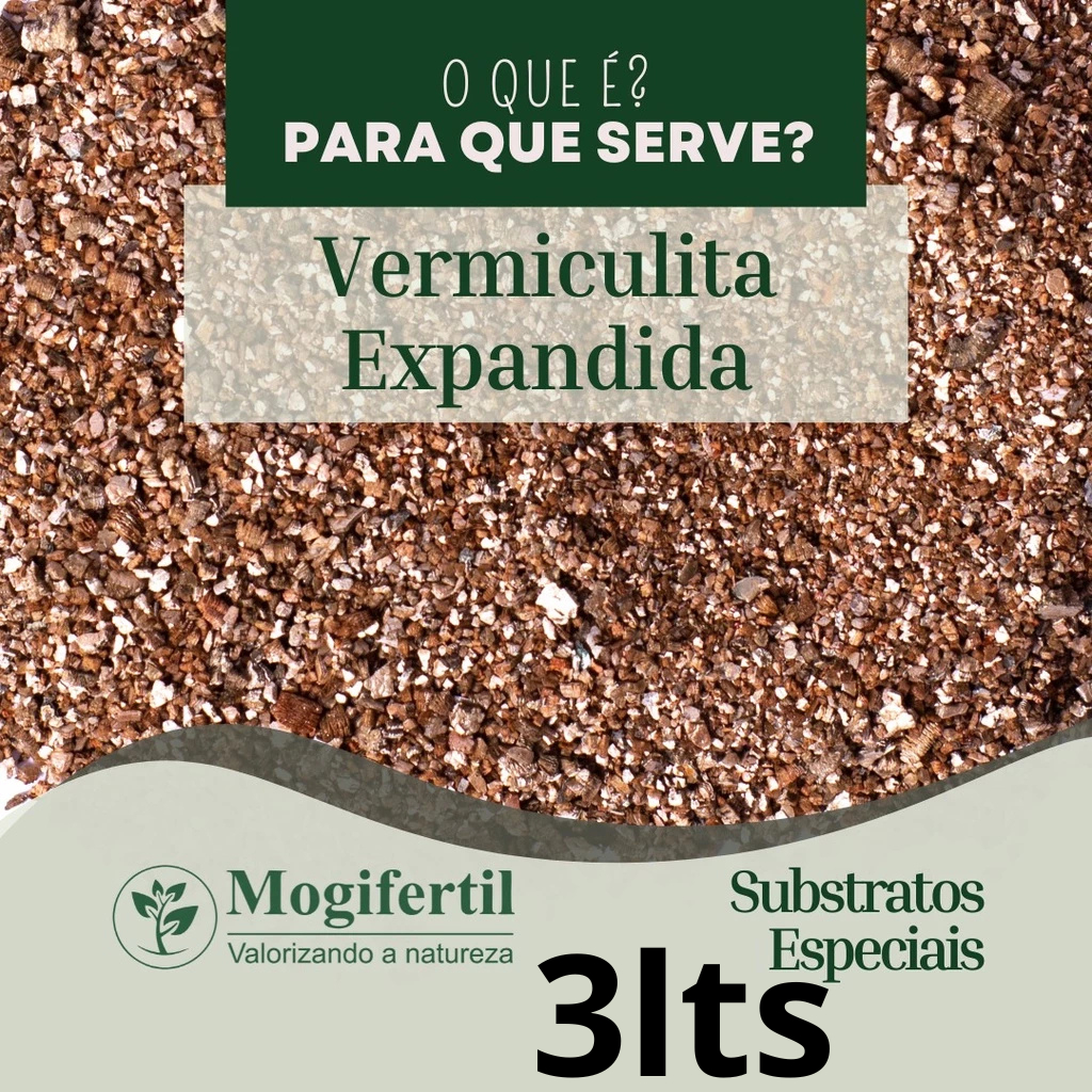 Vermiculita expandida Fina ou Media saco 3 lts  substrato germinação grow cultivo artesanato