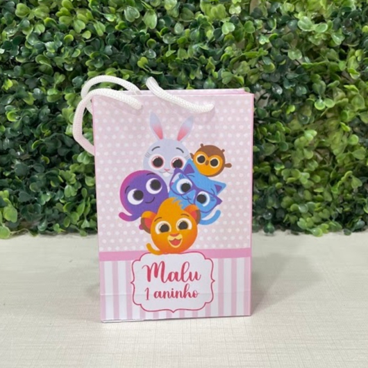 Sacolinha Bolofofos - Bolofofos rosa - bolofofos menina -  PEGUE E MONTE - Personalizados - Lembrancinhas - kit festa