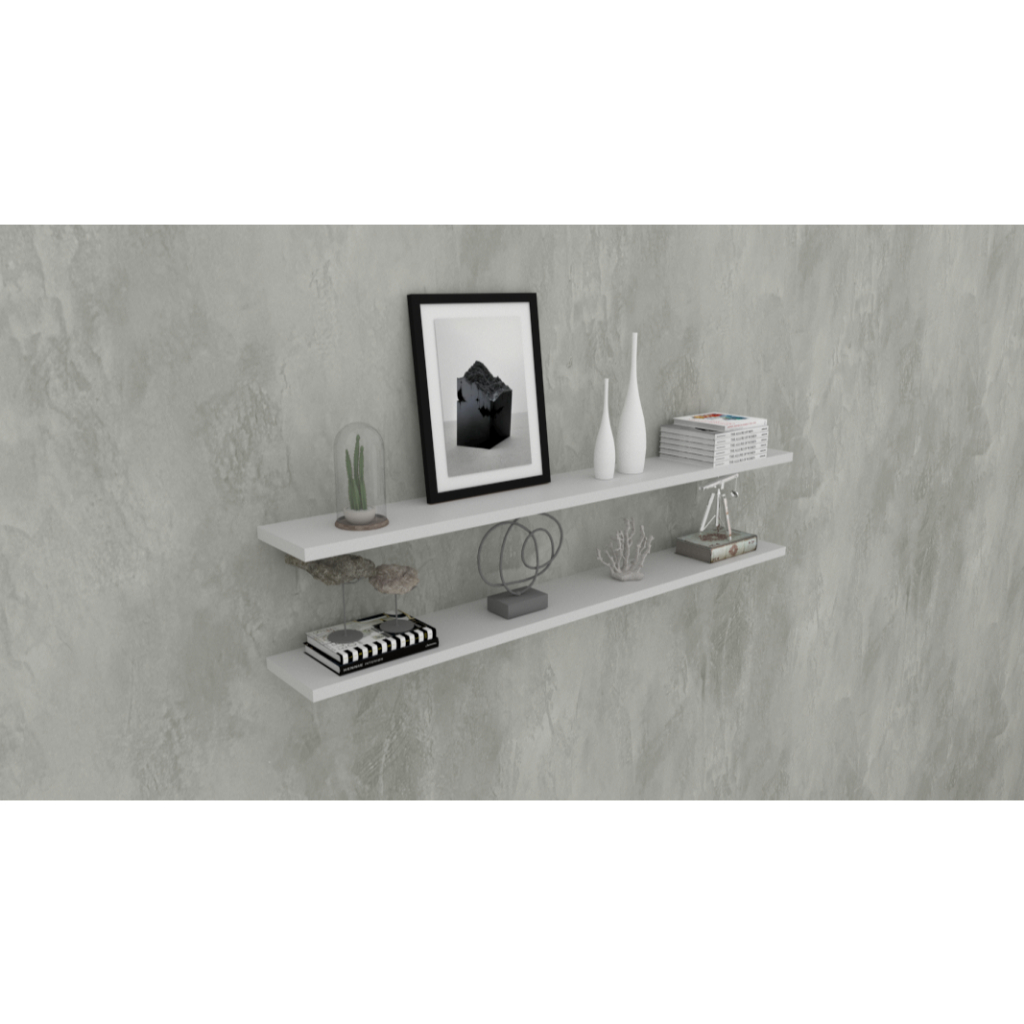 Detalhes do Kit 3 Prateleiras 100x25 MDF 15mm Branco Com Suportes