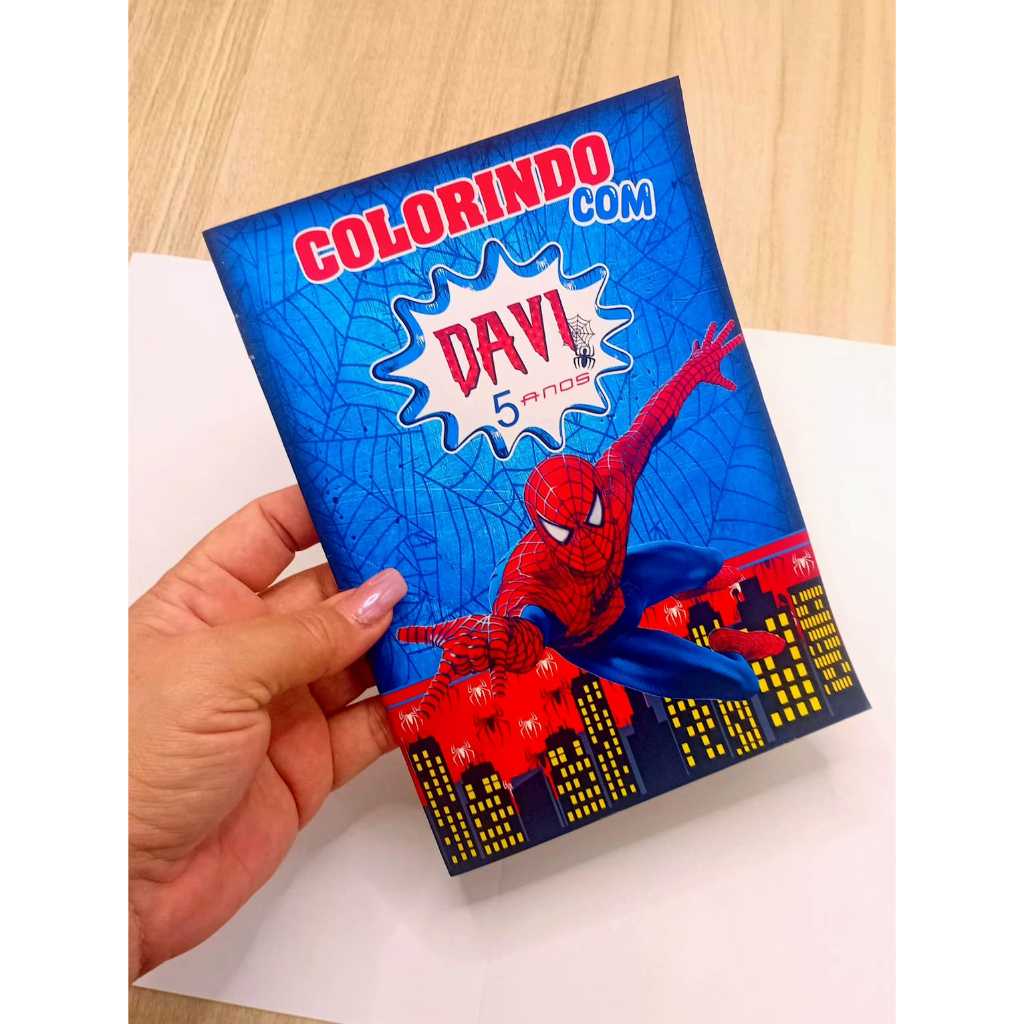 Livro de Colorir Lembrancinha Personalizada - Homem Aranha / livrinhos de colorir diversos temas