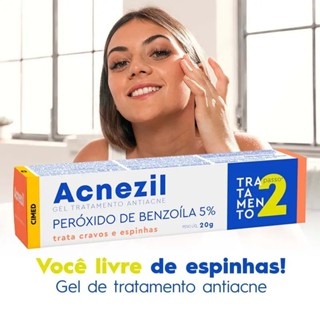 Acnezil Gel 5% Trata Cravos E Espinhas 20g Nova Embalagem original em Oferta na Shopee