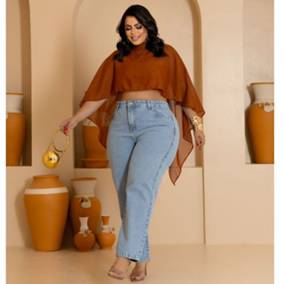 Calça Jeans Mom Feminino Plus Size Várias Cores em Oferta na Shopee