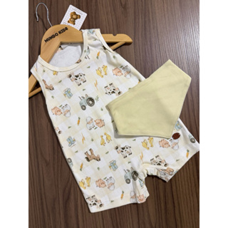 Romper Macaquinho + Bandana Mini&Co Bebê Menino em Oferta na Shopee