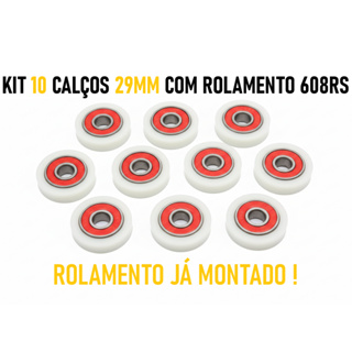 KIT 10 Rolamentos 608 + Calço 29mm Ventilador Substitui Bucha em Oferta na Shopee