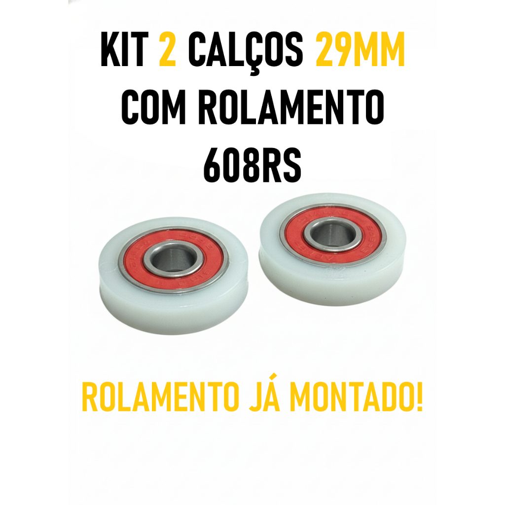 KIT 2 Rolamentos 608 + Calço 29mm Ventilador Substitui Bucha em Oferta na Shopee