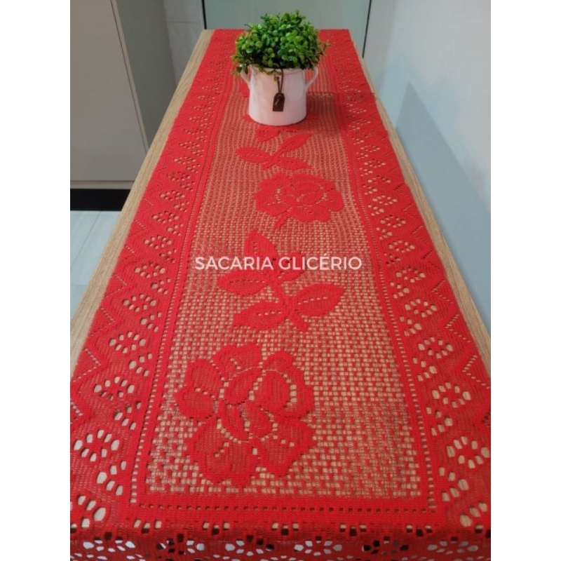 Caminho de Mesa Trilho de Mesa Passadeira de Mesa Posta Renda 1.50x0.40cm