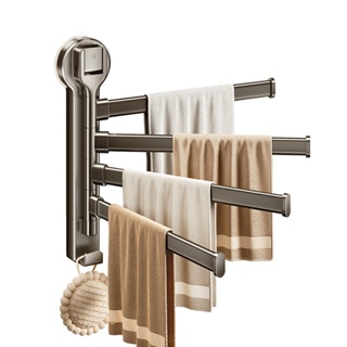 Pendurador Suporte Toalheiro Banheiro Porta Toalha de Banho com 4 Barras 360º Rotativo Yesop em Oferta na Shopee