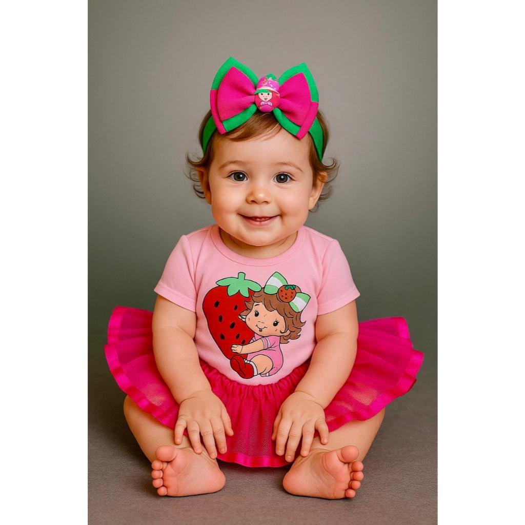 Body Moranguinho Baby Body Mesversario Moranguinho bebe Kit Mesversario Completo Body Tematico Morango Fantasia Bebe em Oferta na Shopee