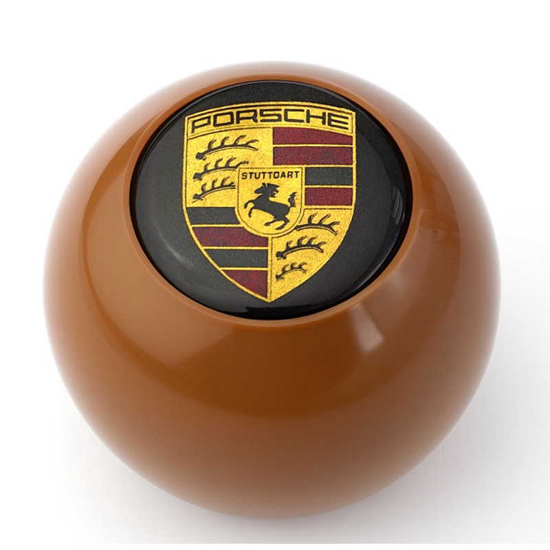 Manopla Bola Bolinha de Câmbio Porsche Marrom Furação EMPI
