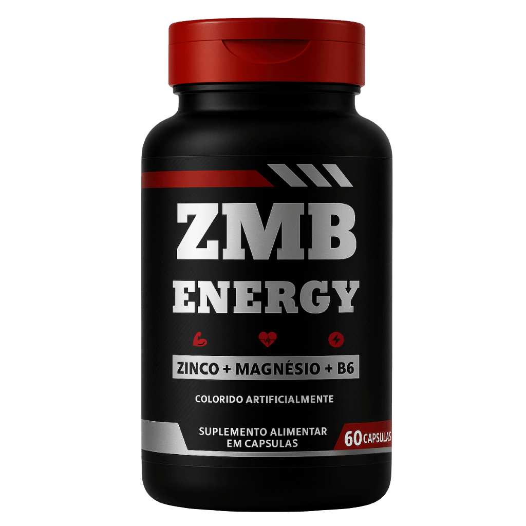 ZMB Energy Suplemento Concentrado 60 Cápsulas Com Zinco Magnésio Vitamina B6 para Energia Disposição em Oferta na Shopee