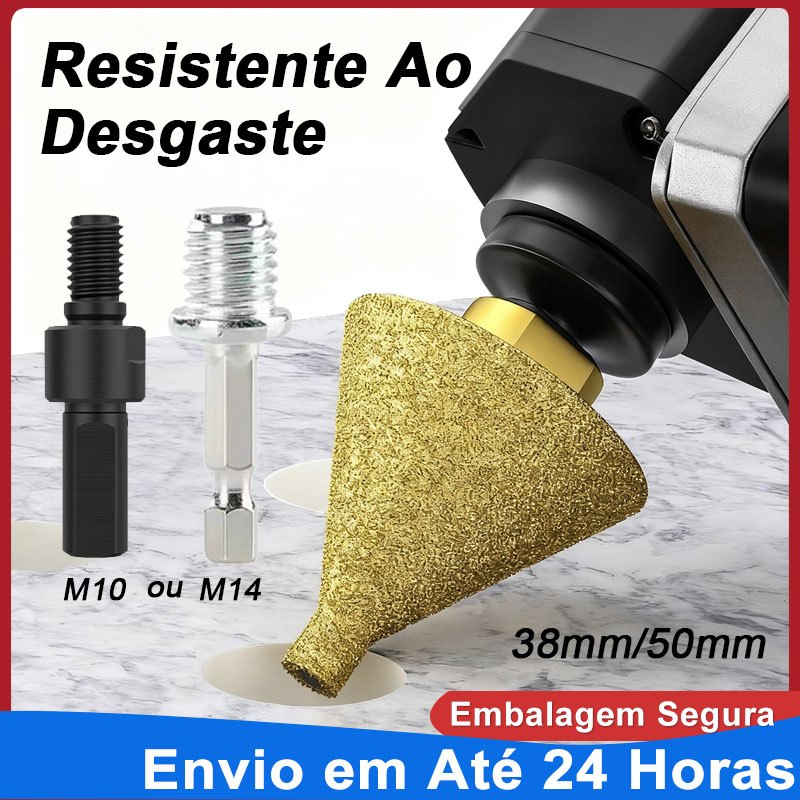 M10 /m14 Broca chanfro chanfrado diamantado para processamento telha cerâmica / Mármore / Vidro Rebolo Cônico