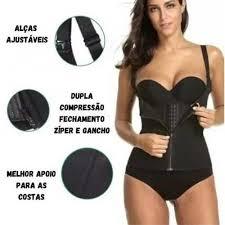 Cinta Modeladora Com Ziper Corselet Feminina Abdominal Dupla Compressão Modelador Corporal Redutora Para Reduzir Medidas